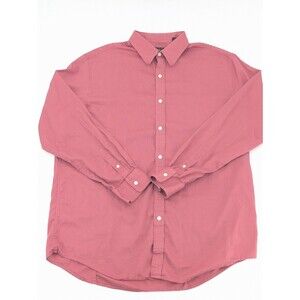 Tasso Ella Mens Pink Rose Colored 100% Cotton Long Sleeve Dress Shirt Size XL